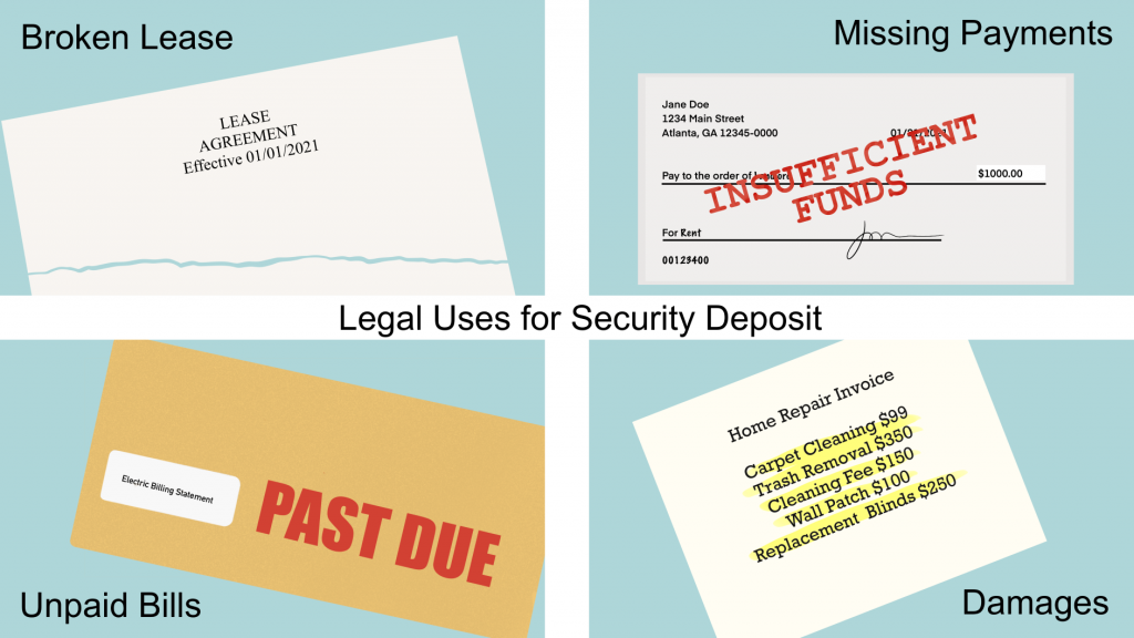 Legal uses for security deposit 